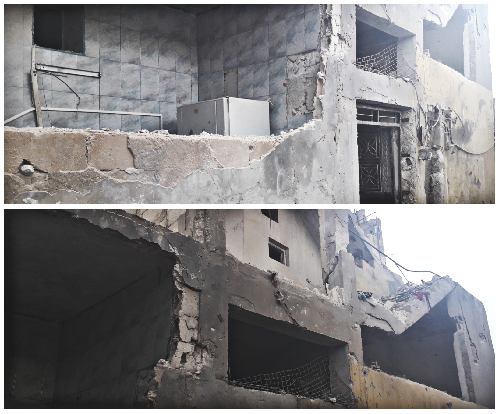 A family lost their house by bombing