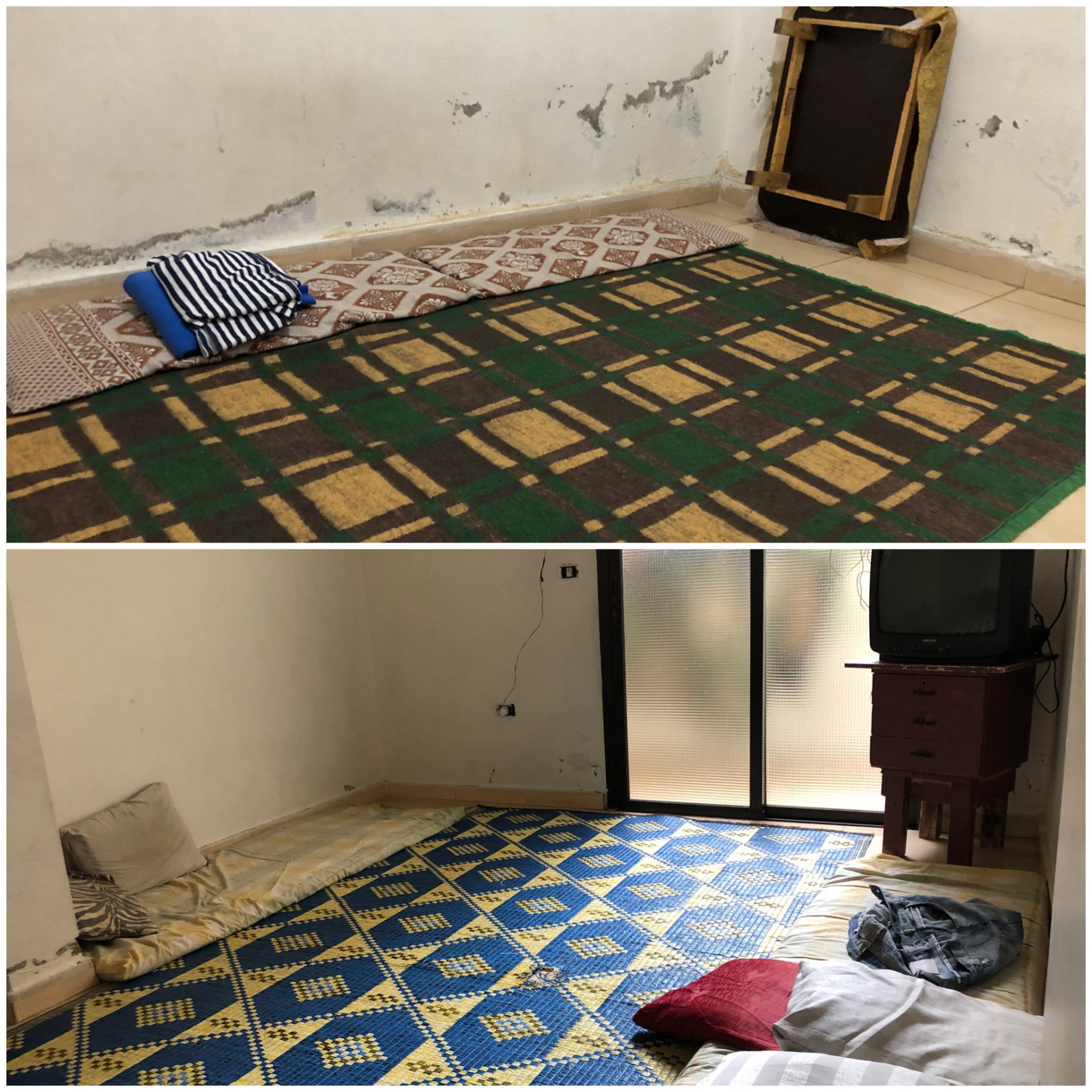 Muhannad, who lost vision in one eye, live with his family in an uninhabitable house