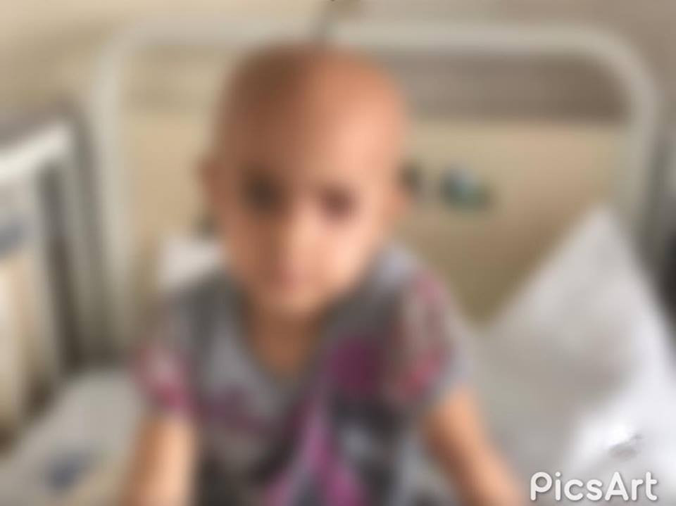 A child suffering from cancer