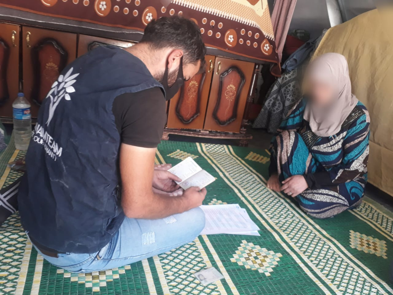 A displaced woman is with vision impairment needs surgery