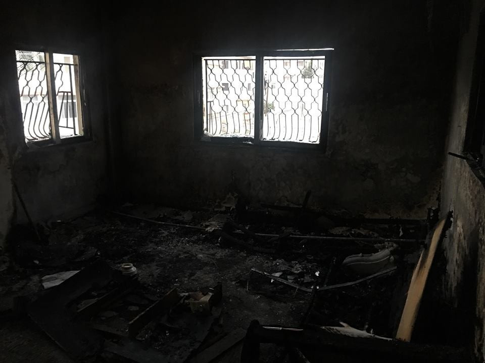 A fire led to house destruction