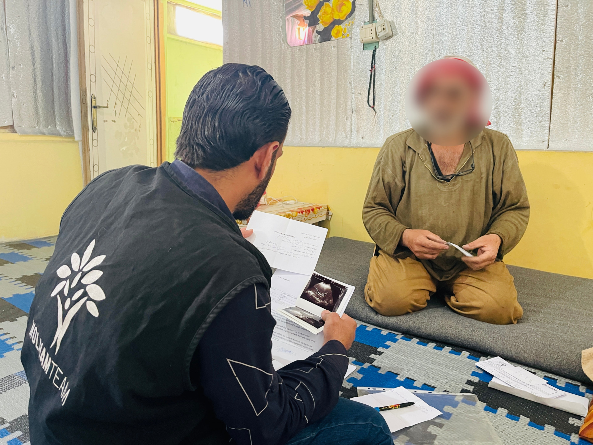 Help Mr. Ahmed and support him during his illness