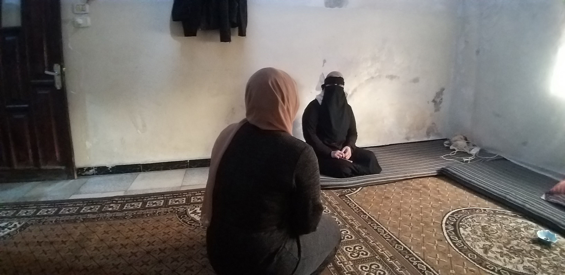 Because of her husband's martyrdom, she and her children live in an exterme poverity.