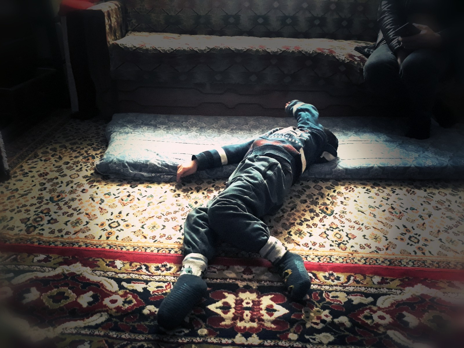 kid with brain atrophy