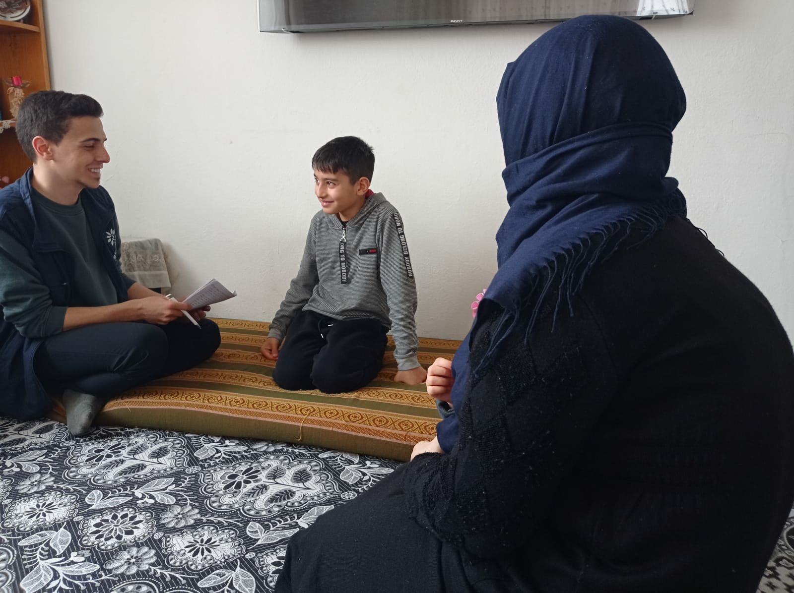 The devastating earthquake turned her life upside down.