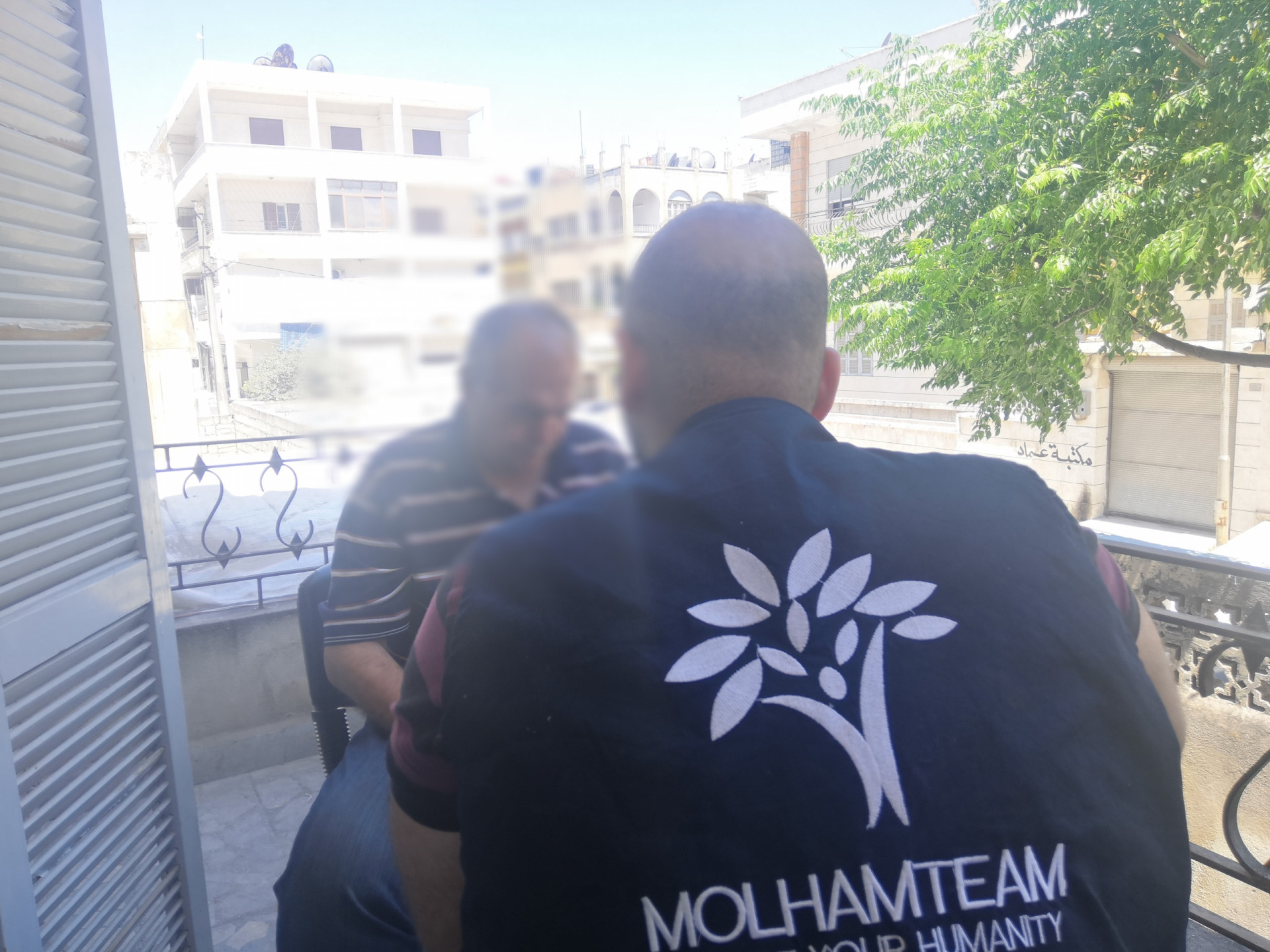 A displaced man in need of cardiac stent surgery