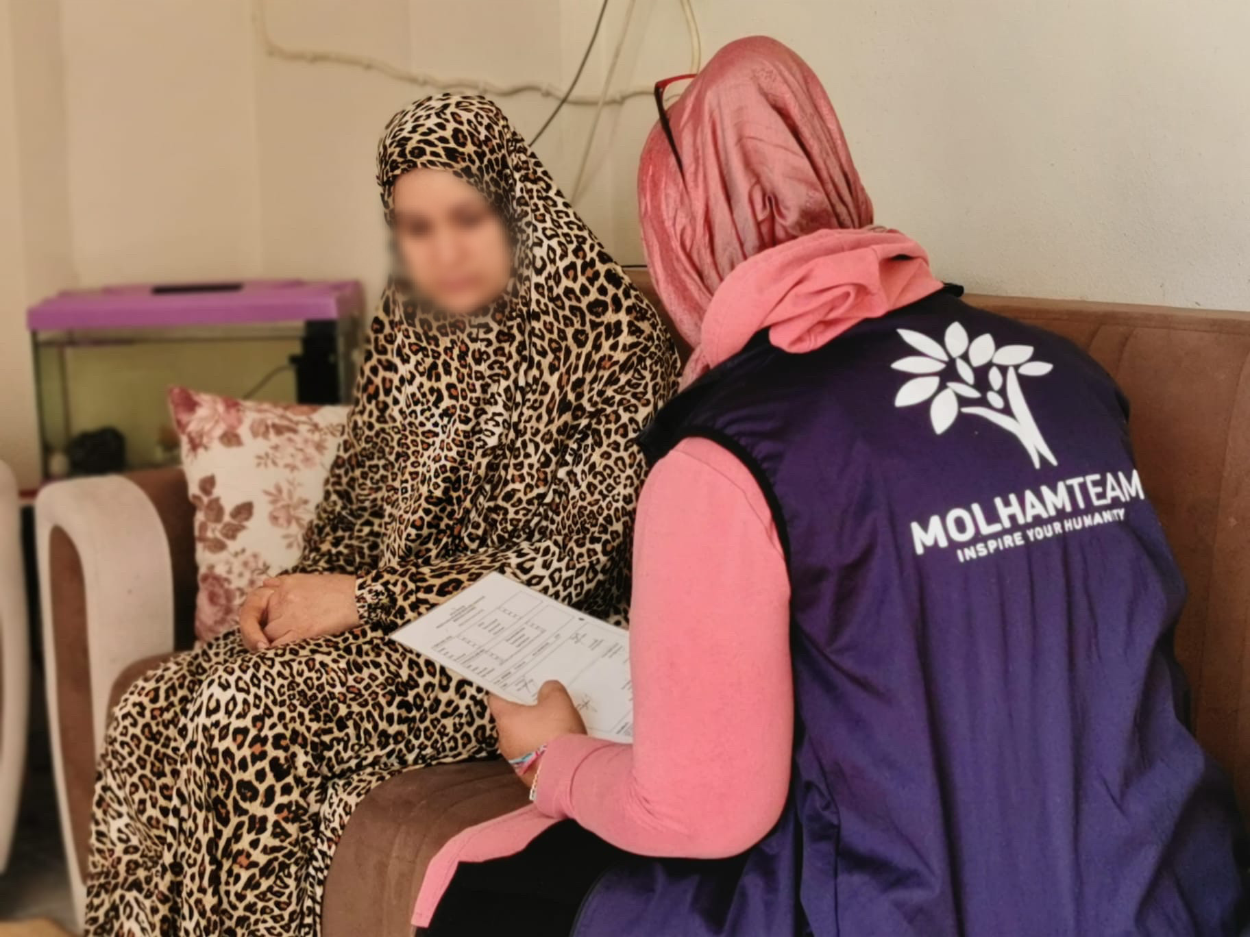A blind widowed woman has no sponsor