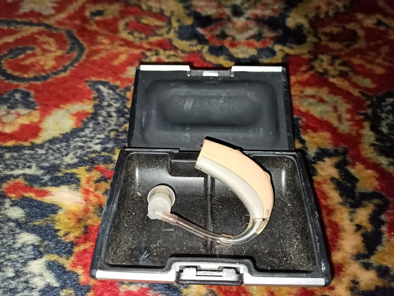 A young woman suffers from sensorineural hearing loss