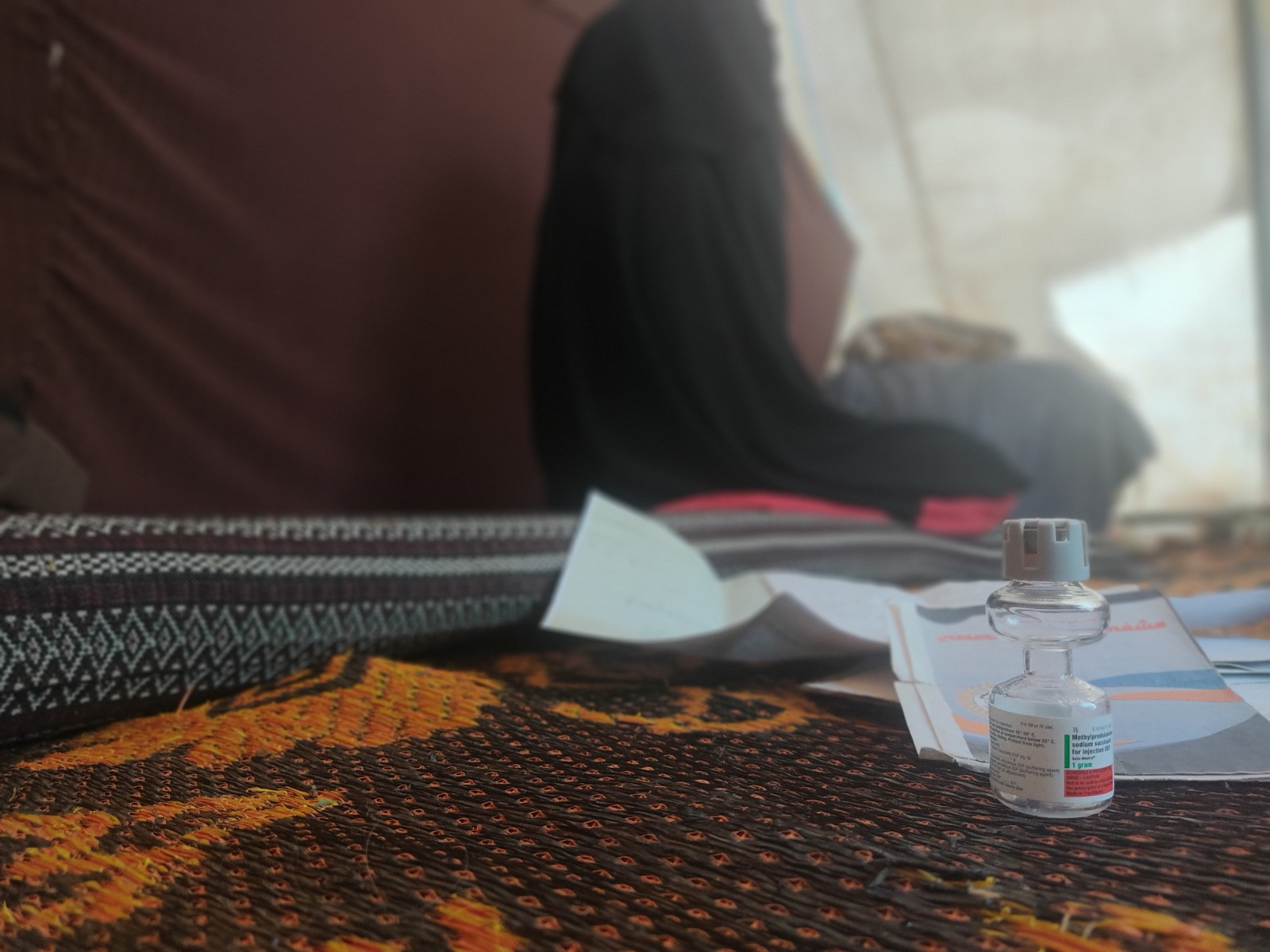 A young woman needs medications