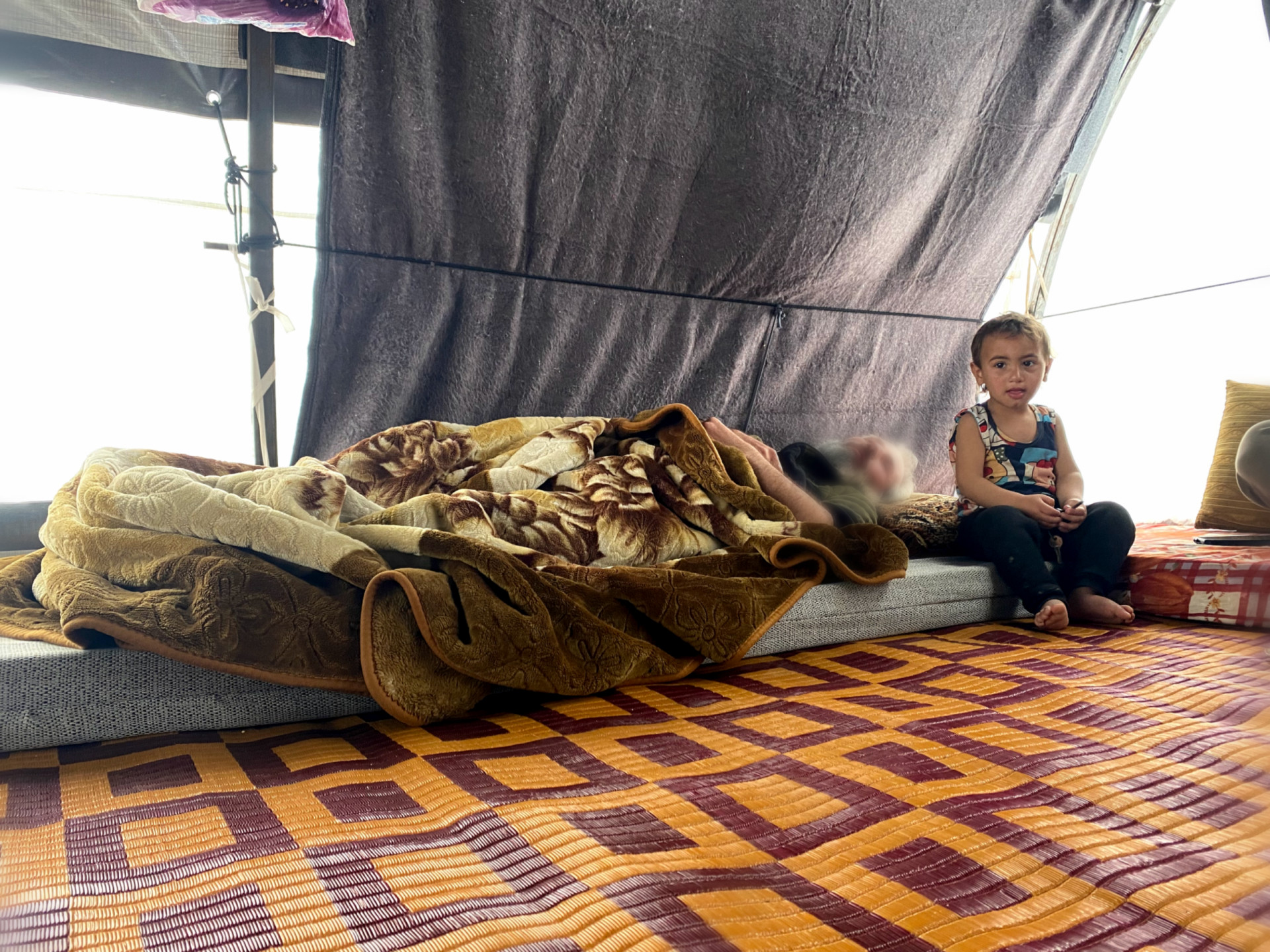 A survivor family of the earthquake