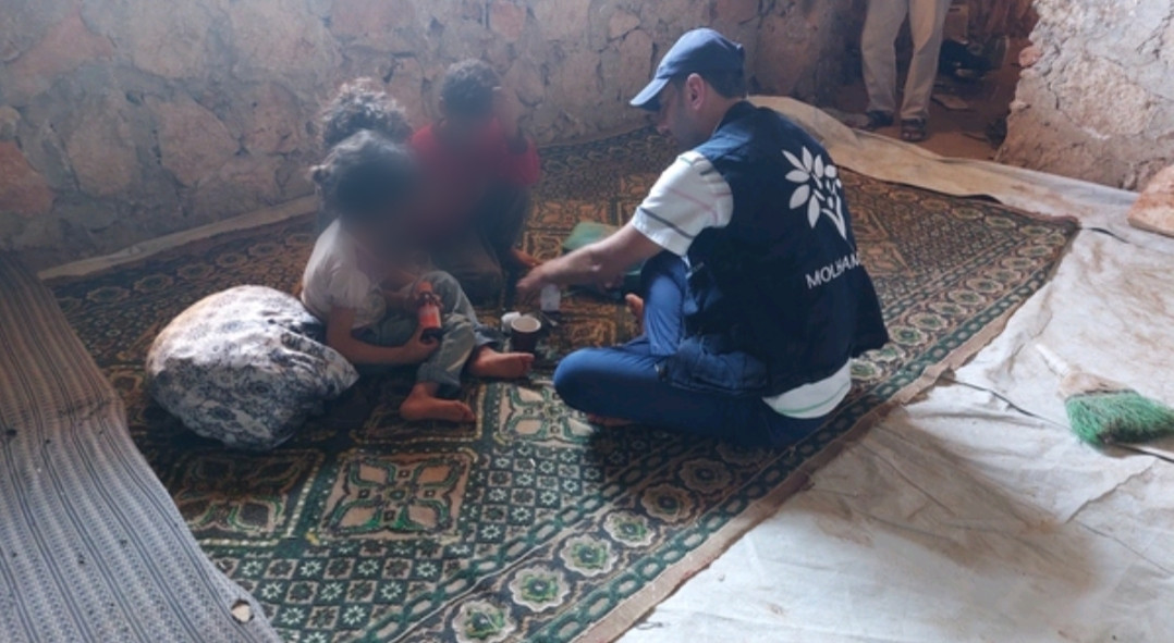 A widowed woman in need of support with her children