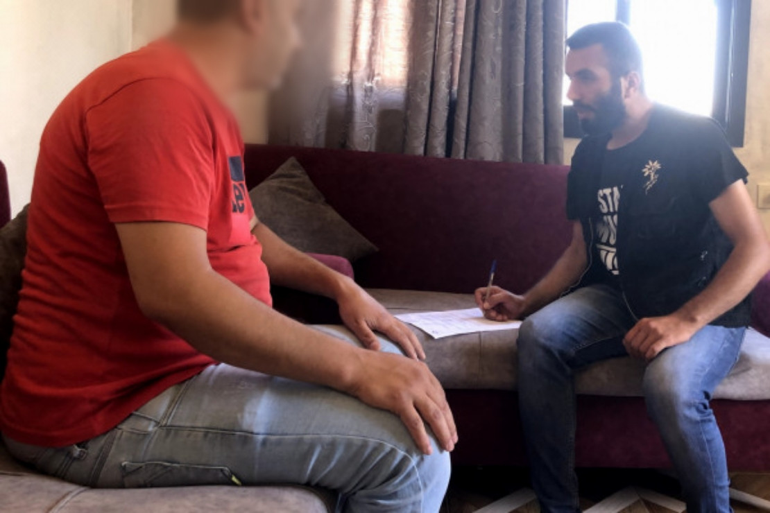Uncle Mahmoud is hoping for a near relief so he can return to work and support his family and his ill father.