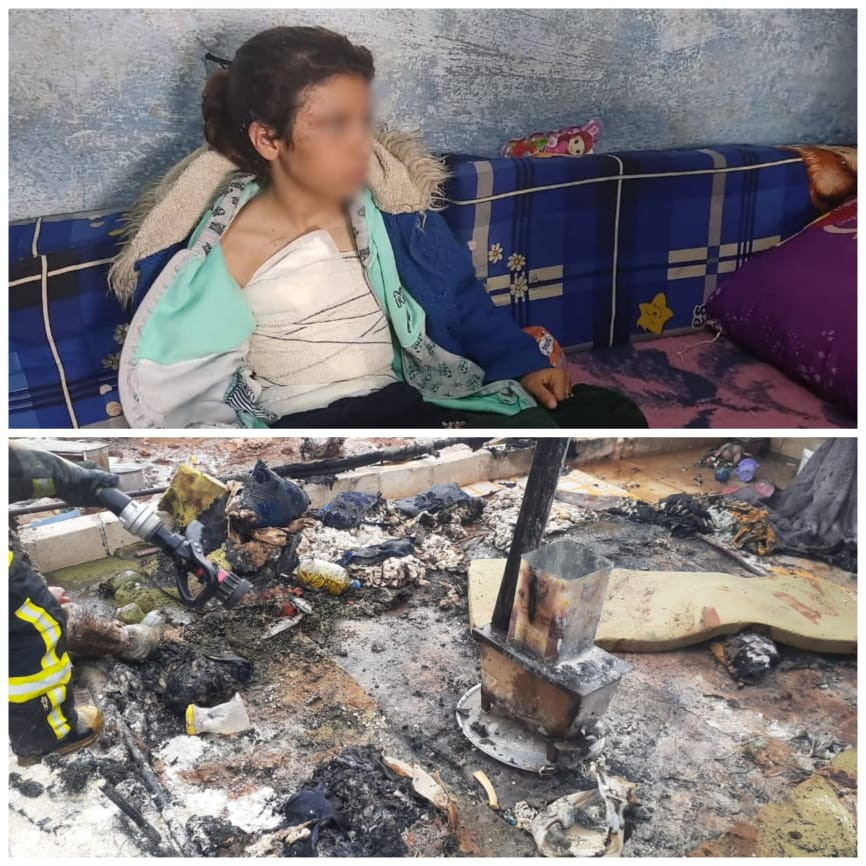 A great fire devastated their tents, leaving 16 children and women homeless!