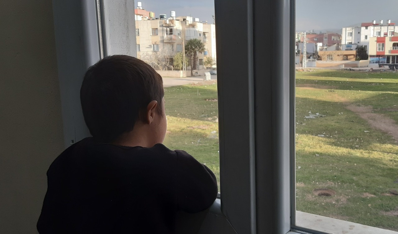 Child Ahmad is with Down syndrome and congential cardiac deformation