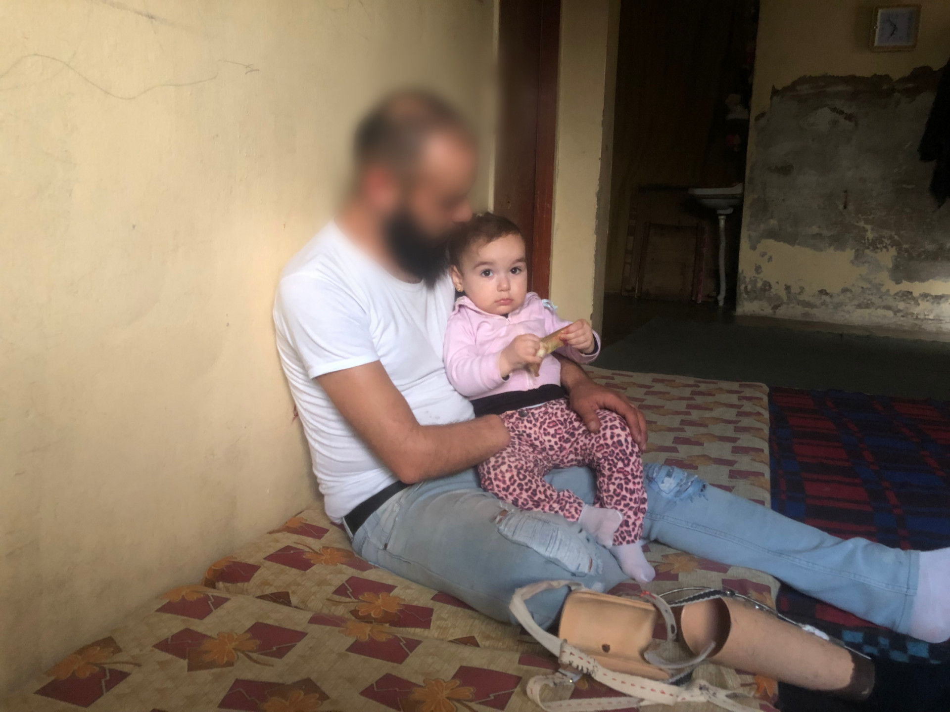 War injuries prevent him from providing for his family