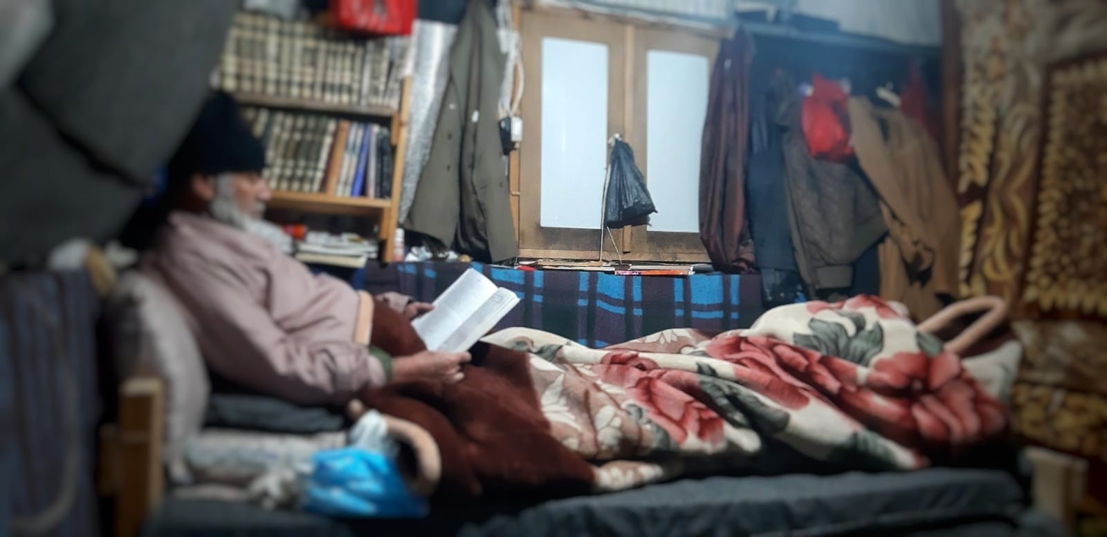 An elderly man with cancer