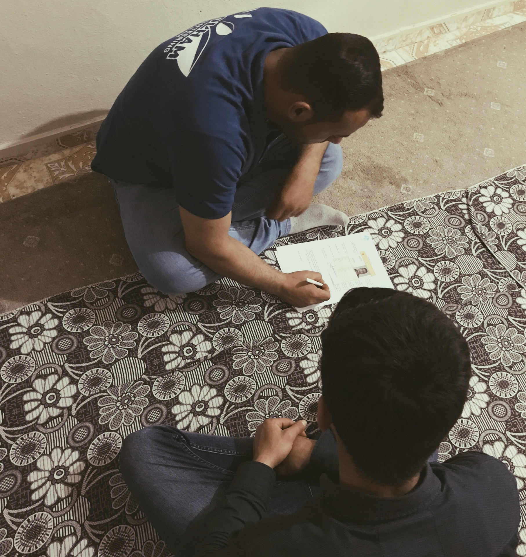 Khalil suffering from shrapnel eye wound