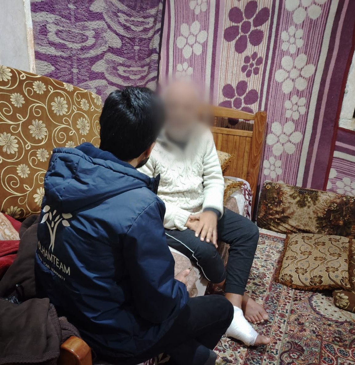 Fouad lives in harsh living conditions.