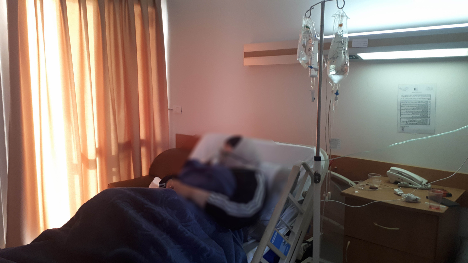 a sick woman needs medications and medical analysis
