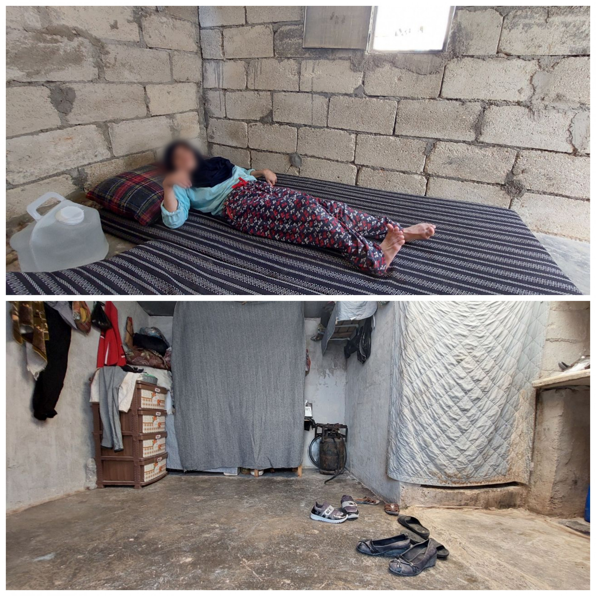 A displaced family whose daughter is with special needs