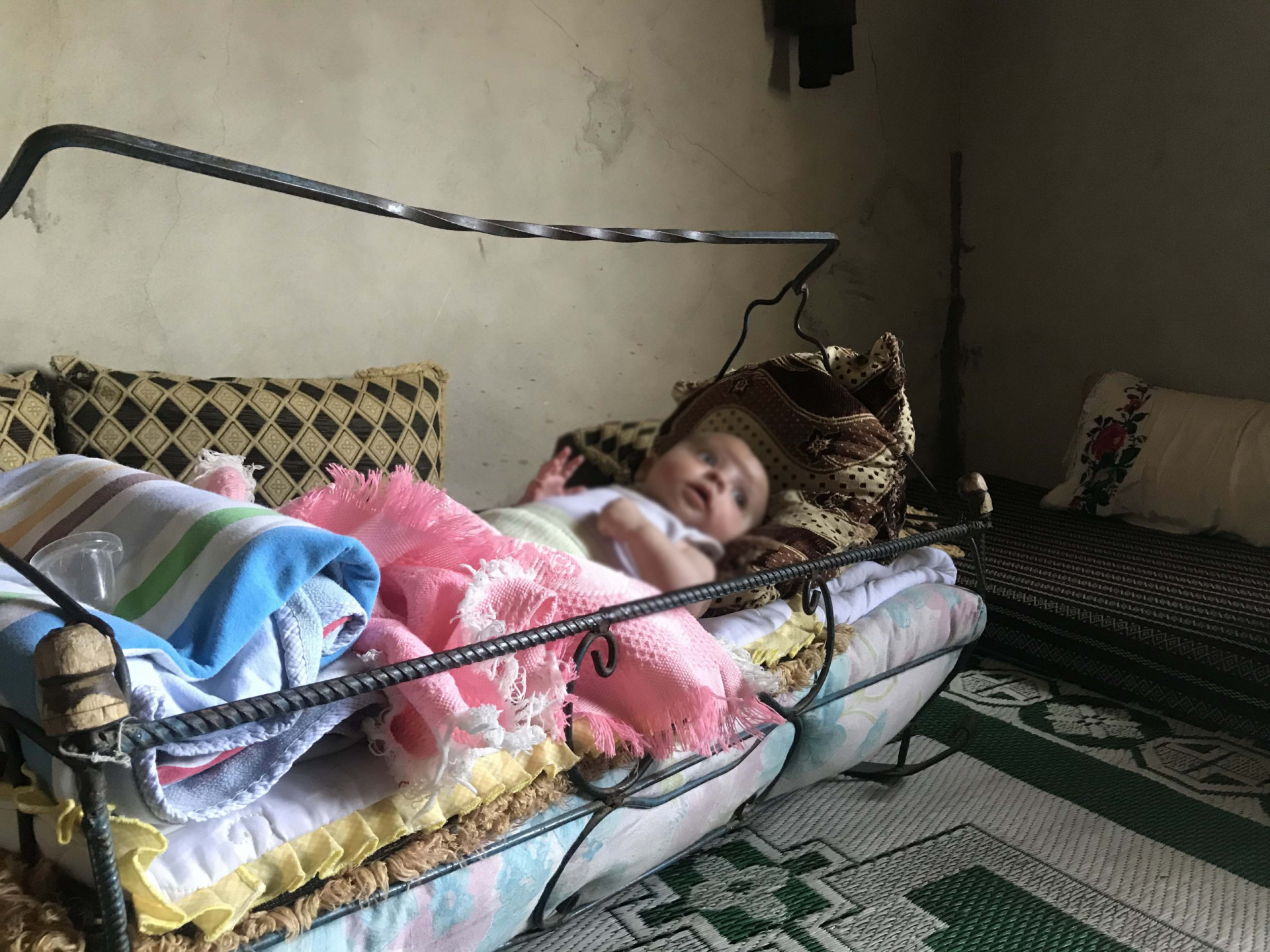 A newborn in need of baby milk