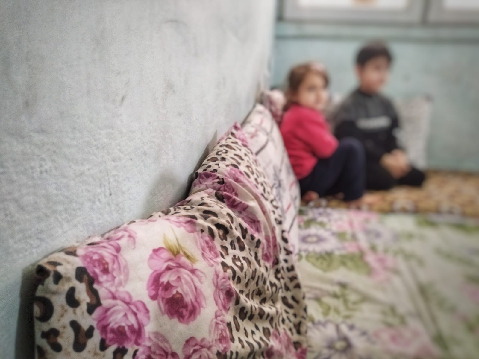 A family lives in poor conditions