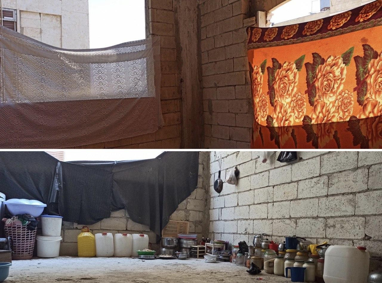 A family of 10 in a house with no windows or doors