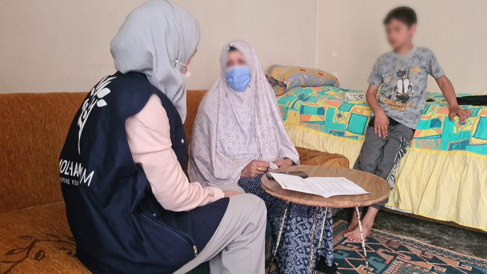 A family lives within poor living conditions