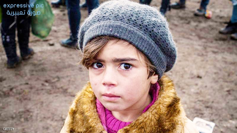 Child suffering from malicious lumps