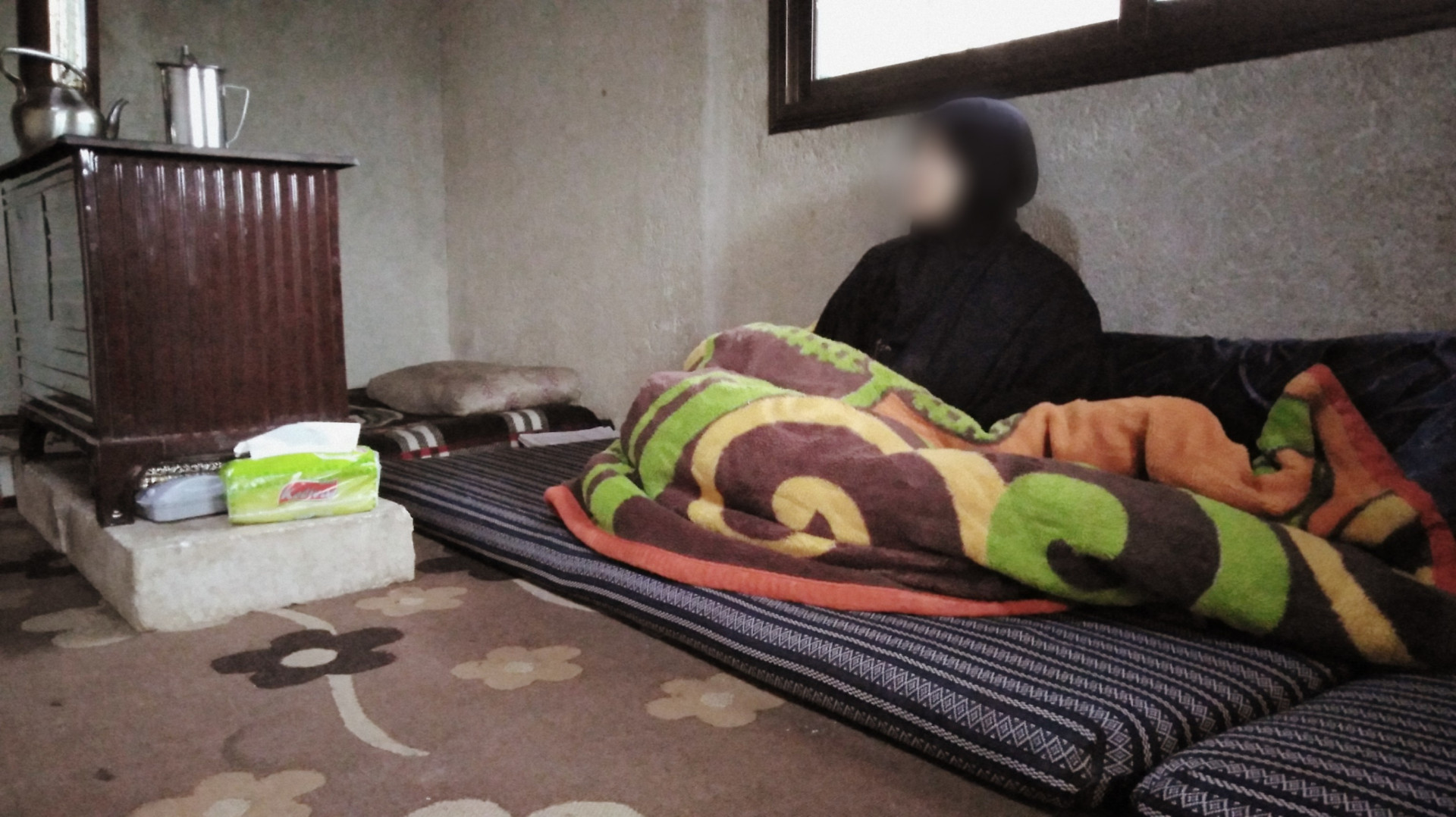 A woman with severe pains