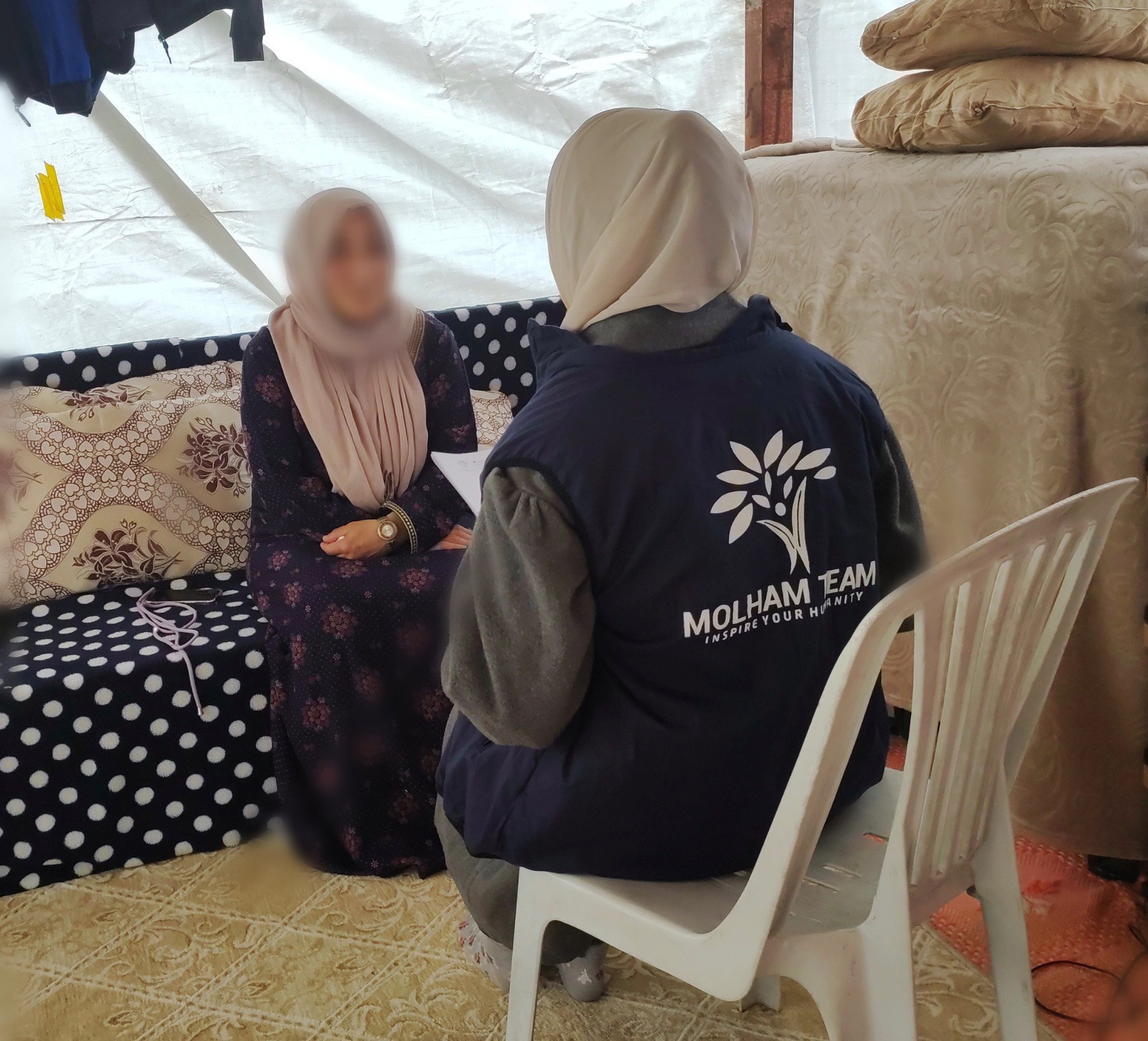 Fadwa survived the earthquake and needs urgent assistance