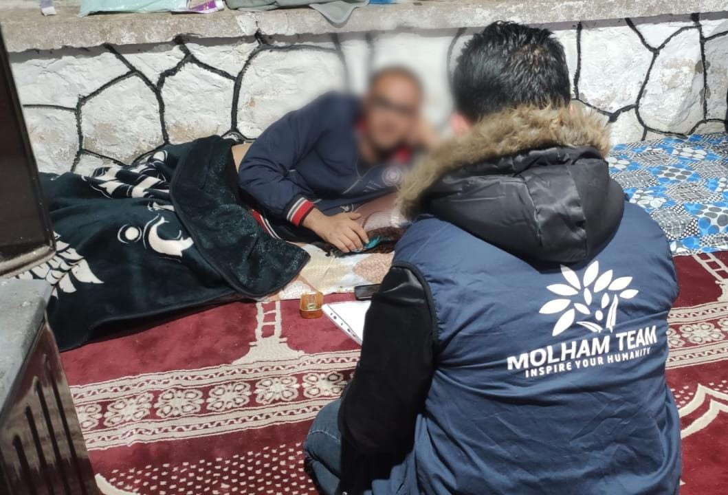 Wael lost his child, and his wife was paralyzed after the earthquake.