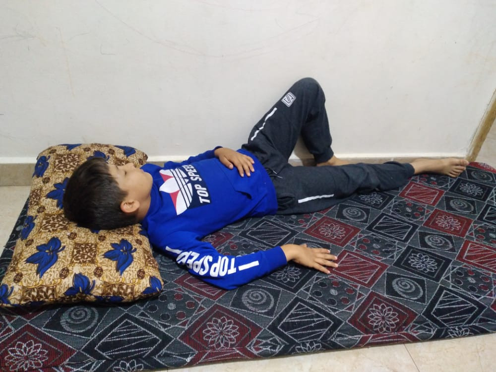 Saria is unable to go to school nor seek treatment