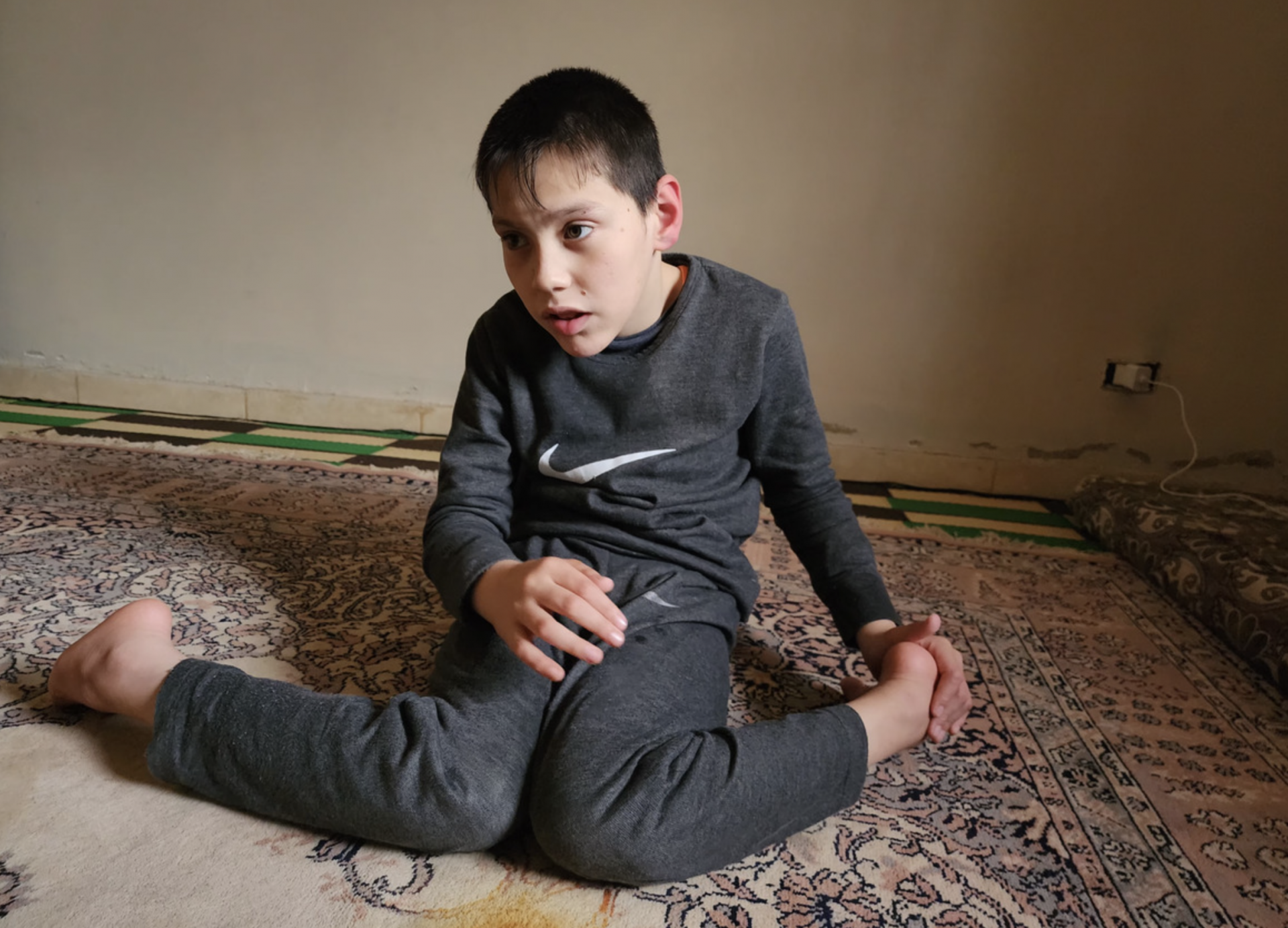 Abdullah lives with his family amidst disastrous circumstances.