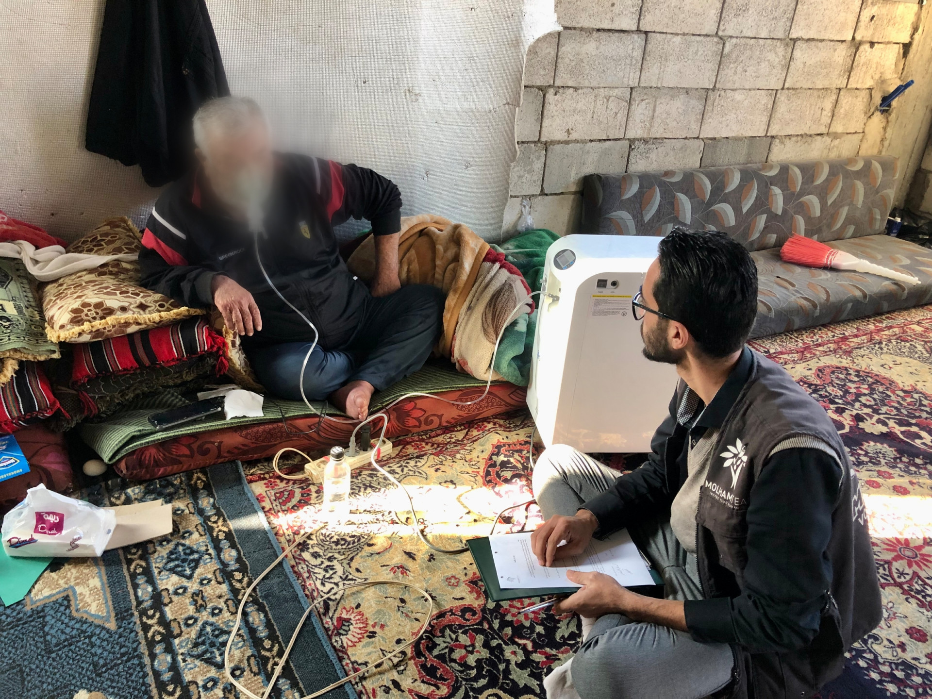 Providing solar energy will secure artificial respiration for the old man