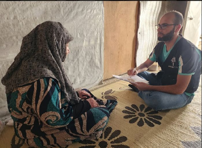 The suffering of living in a tent, illness and old age