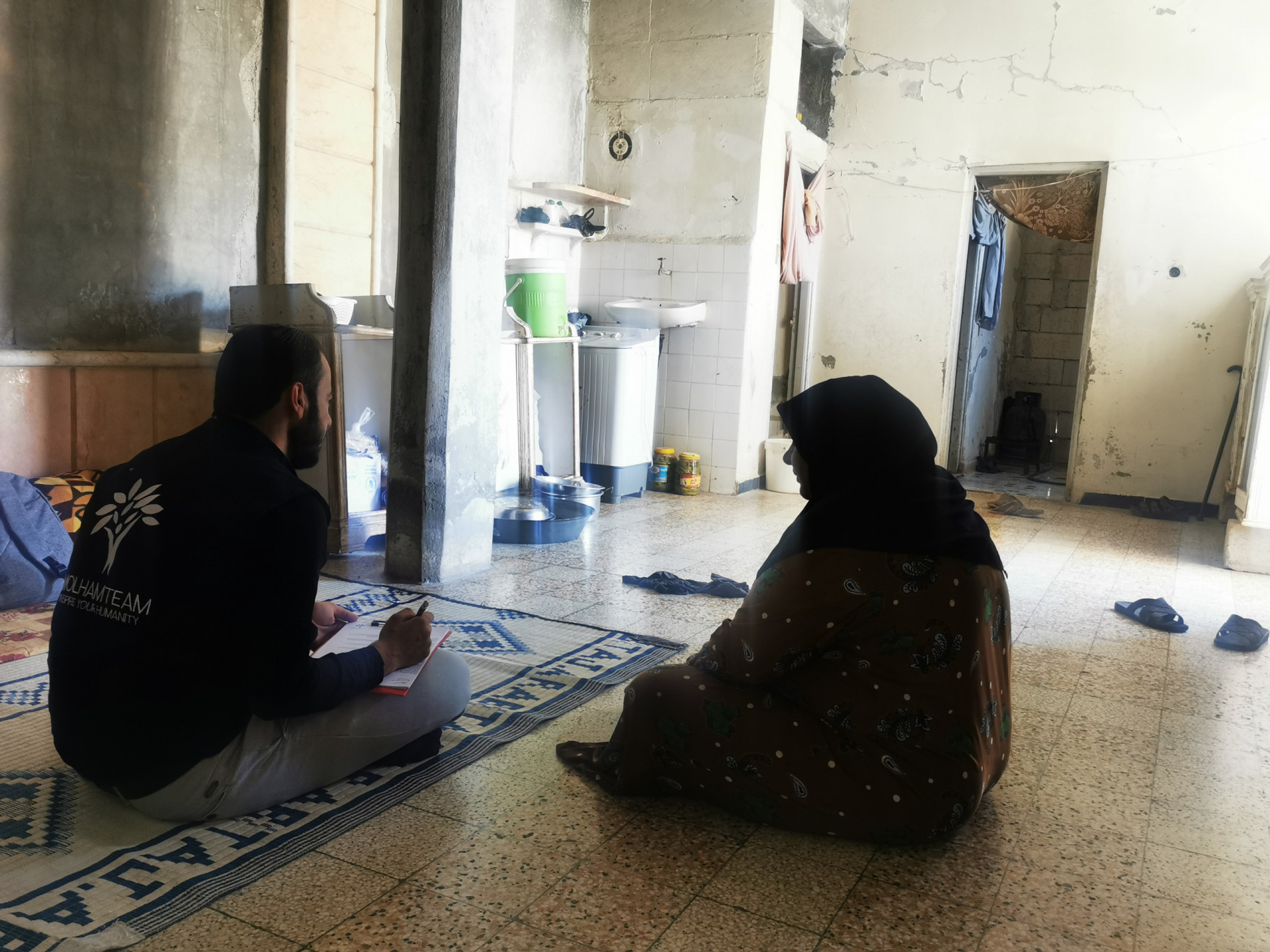A house that lacks the basic necessities is a shelter for a family