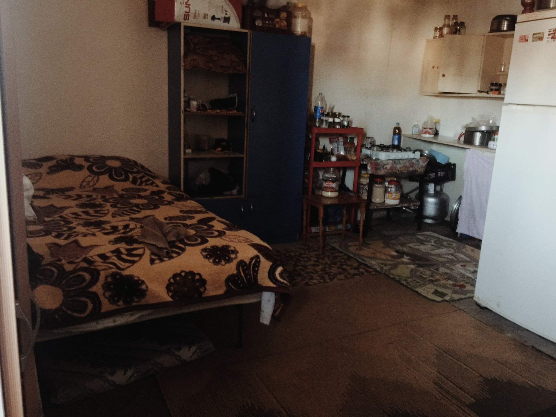 A poor displaced family
