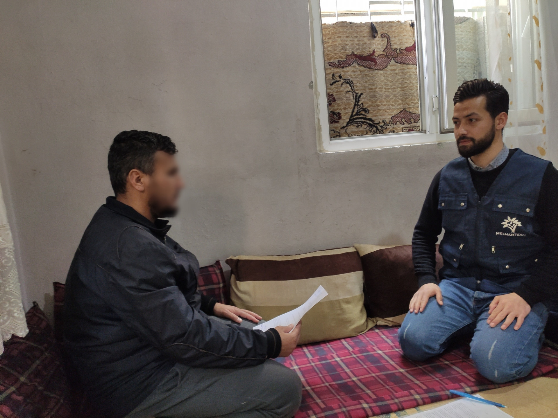 Hussein has serious vision impairment and is unable to work and support his family.