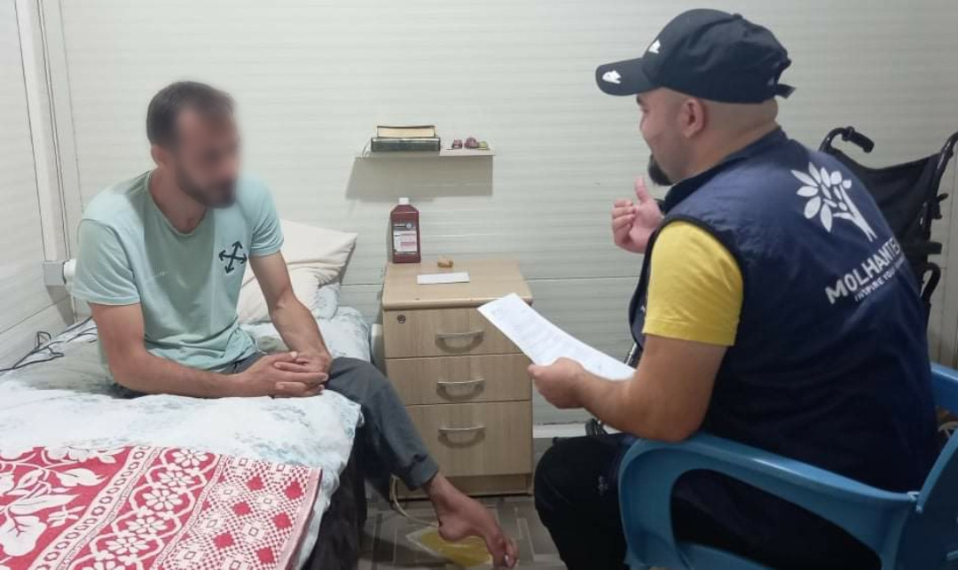He has hemiplegia and needs your help securing his medical supplies