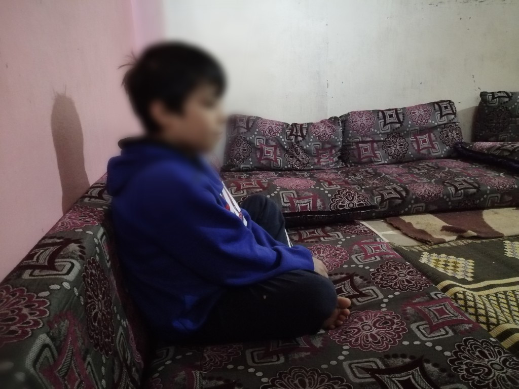 A little boy with hepatitis