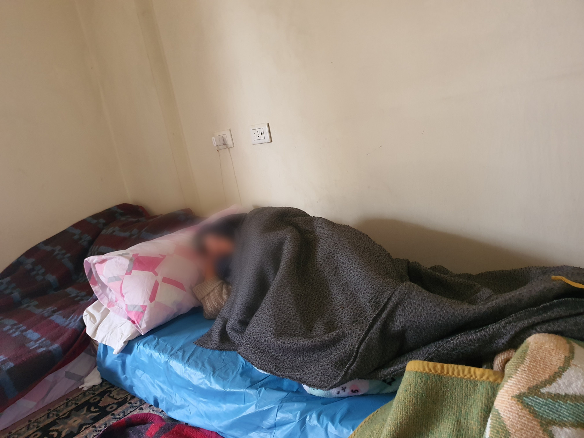 She is unconscious from being fatigue and needs your help