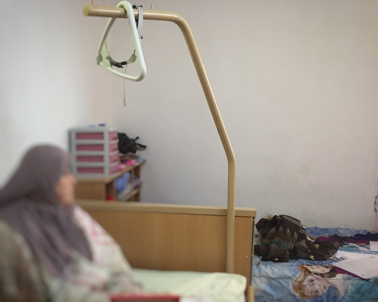 An accident left her hemiplegic and in need of surgery