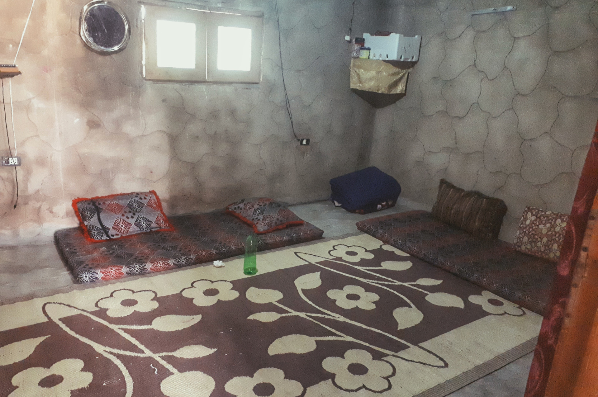 Family in an unfurnished house