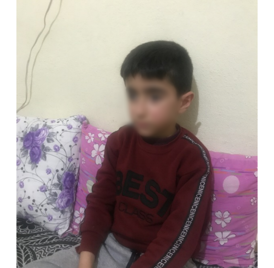 A child with sightlessness