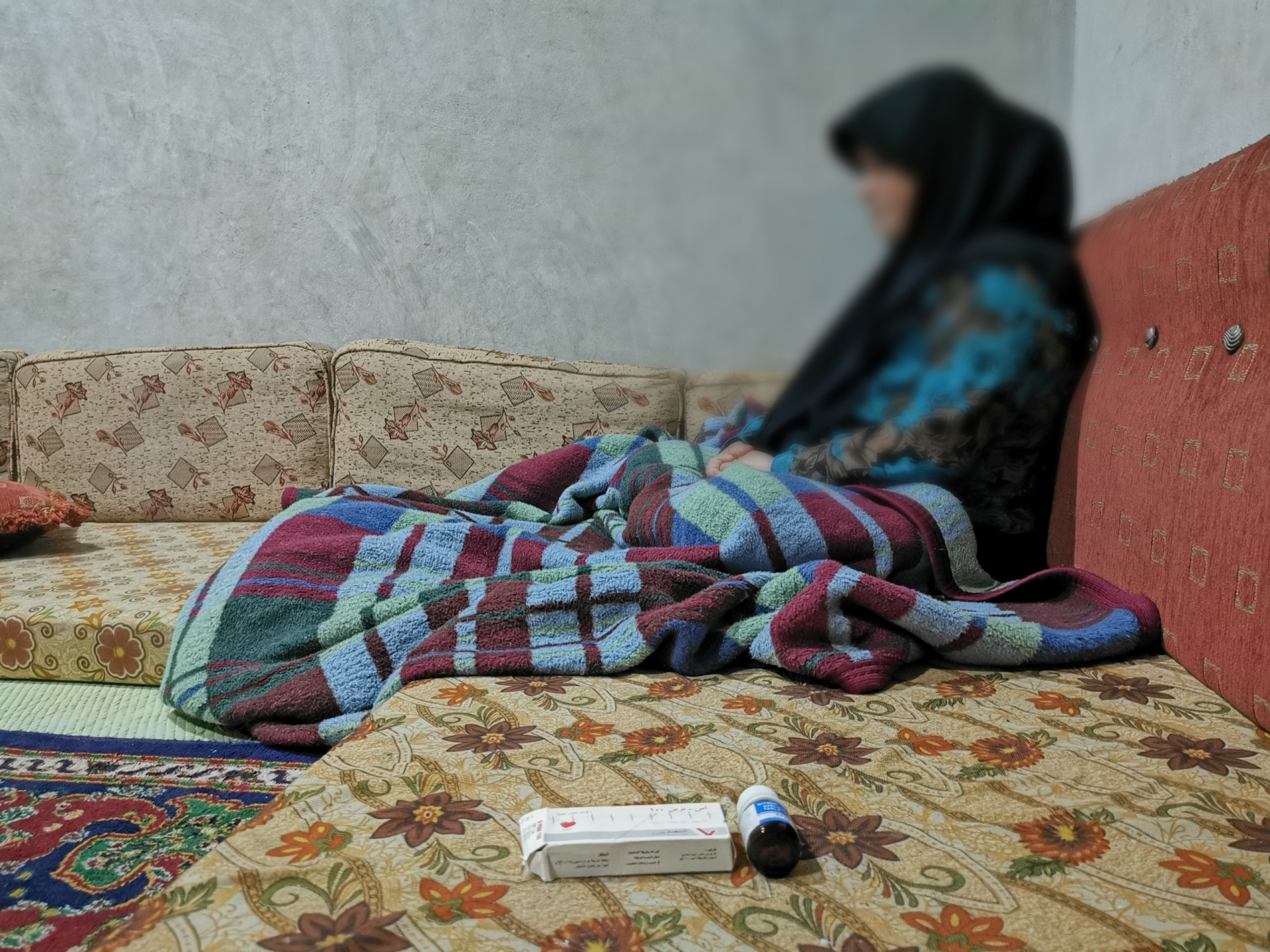 A sick woman needs catheterization surgery