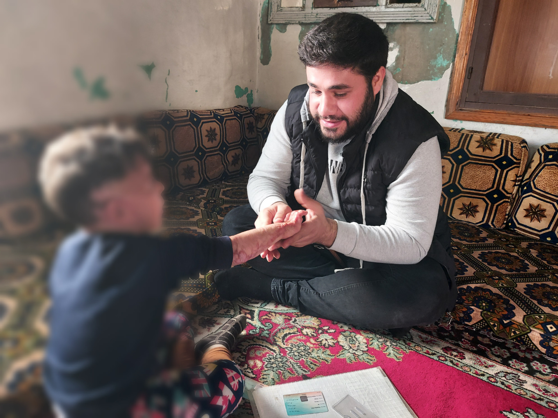 Muhammed has serious burns and needs urgent surgery.