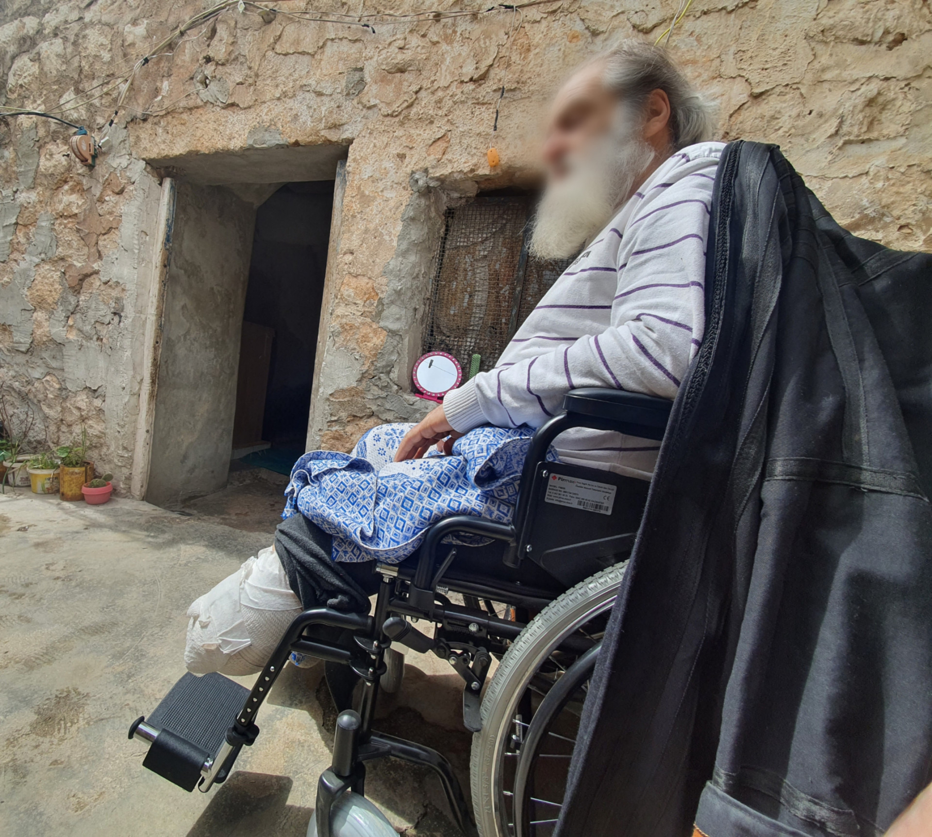 Mustafa is an elderly and sick