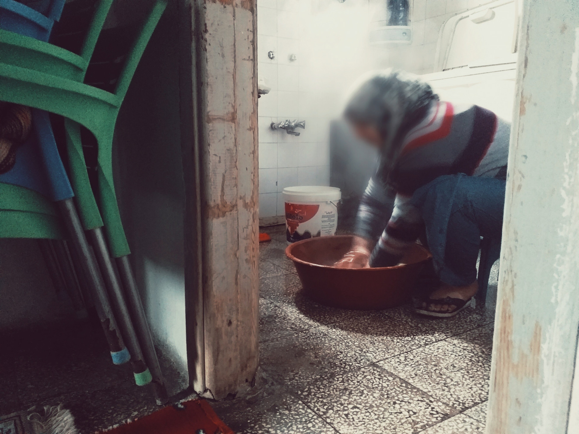 Displaced family without provider