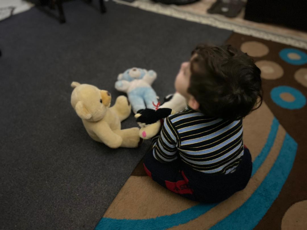 A child suffers from distortions in his backbones